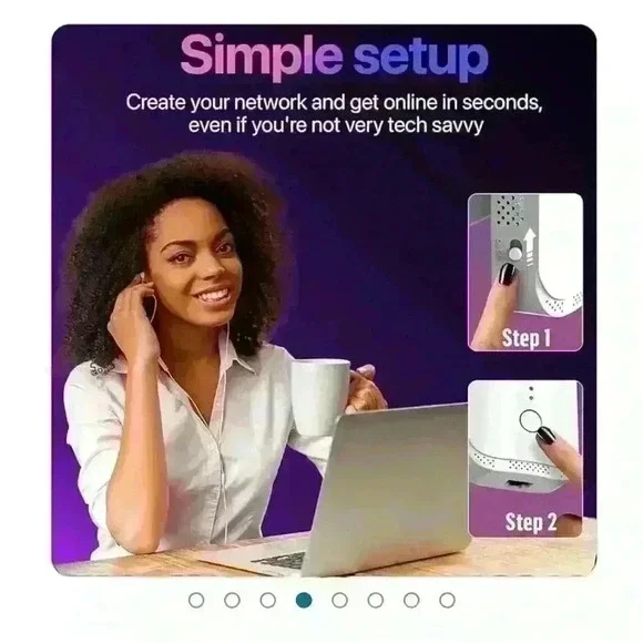 WiFi Range Extenders - Macard N300 White High Performance 300Mbps Wireless - Picture 2 of 4